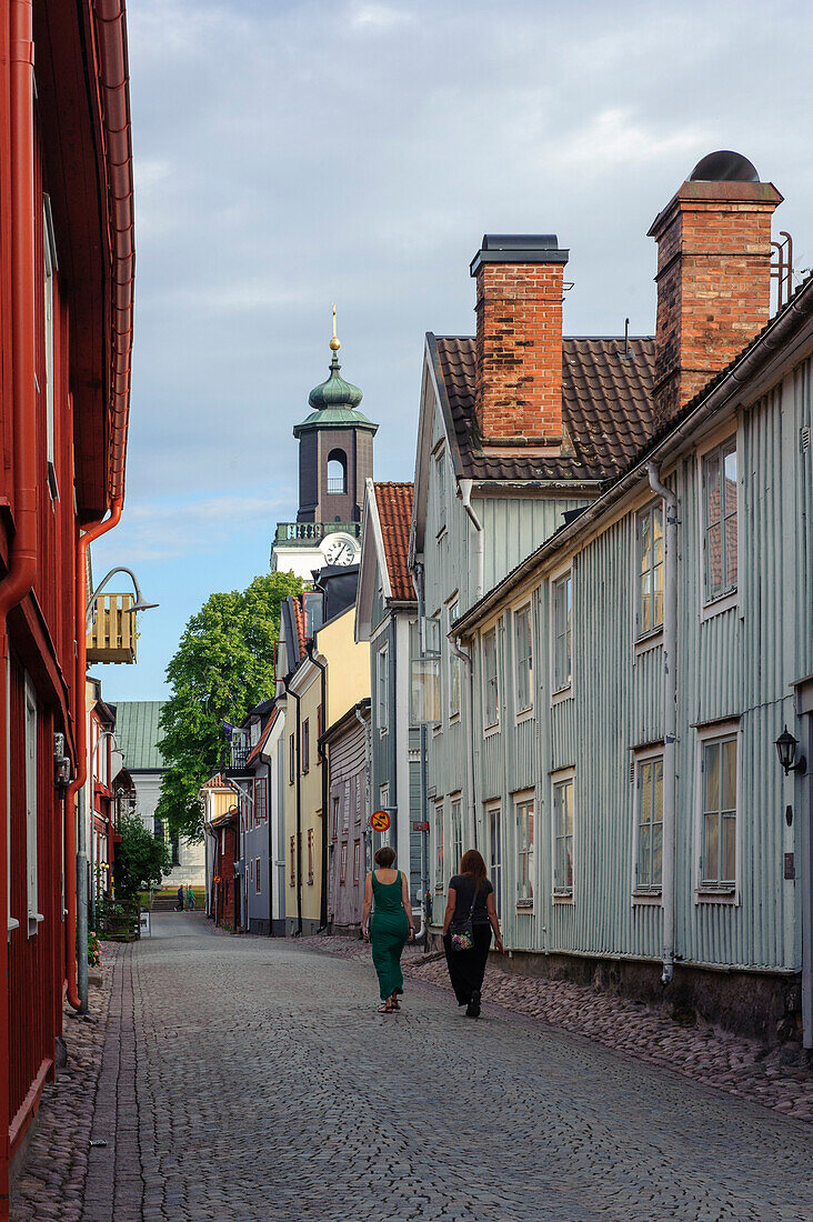 schoenes Holzhausstaedtchen, Bekannt ist Eksjö für seine einzigartige Holzhausarchitektur , Schweden