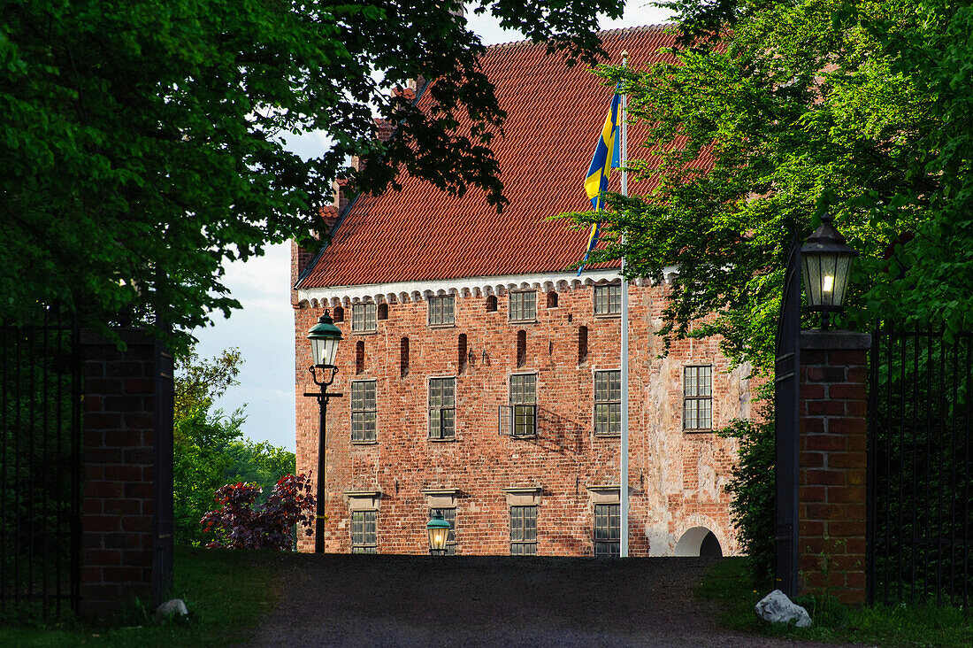 Einfahrt Schloss Svaneholm, Skane, Südschweden, Schweden