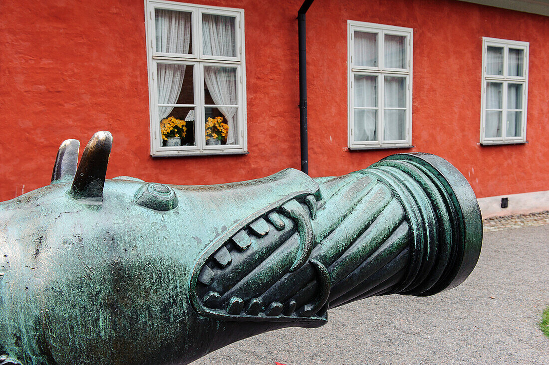 Kanone Schloss Gripholm Innenhof , Schweden