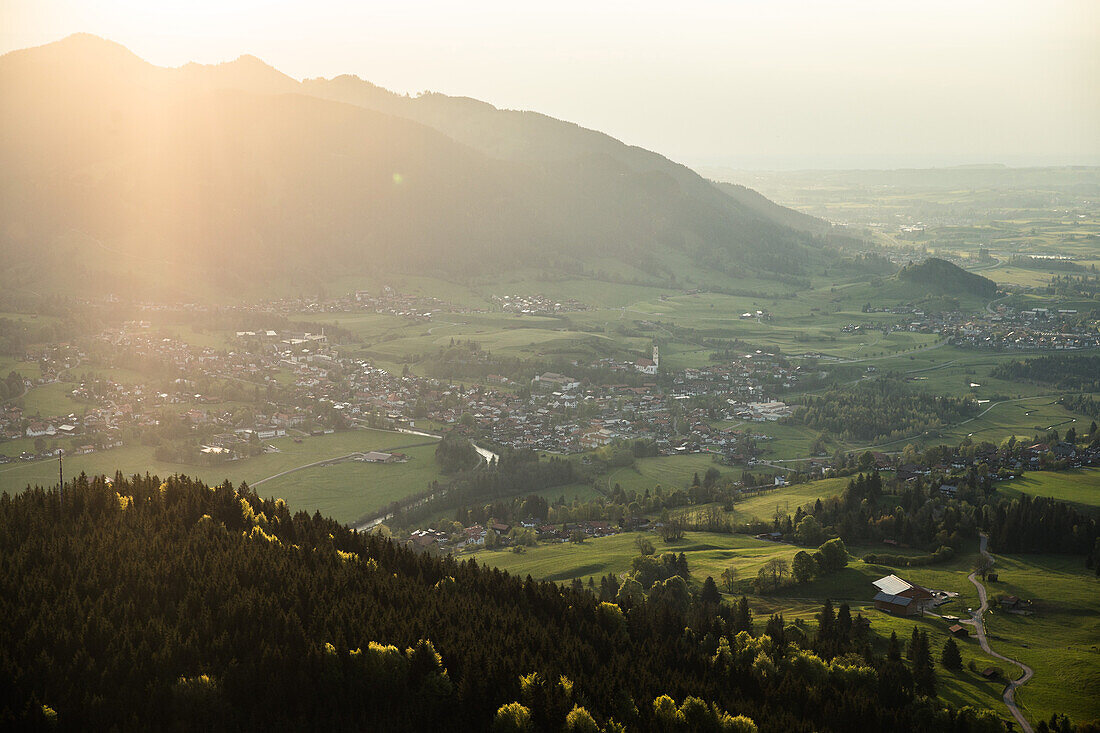 View over the Allgaeu from Falkenstein, Pfronten, Bavaria, Germany