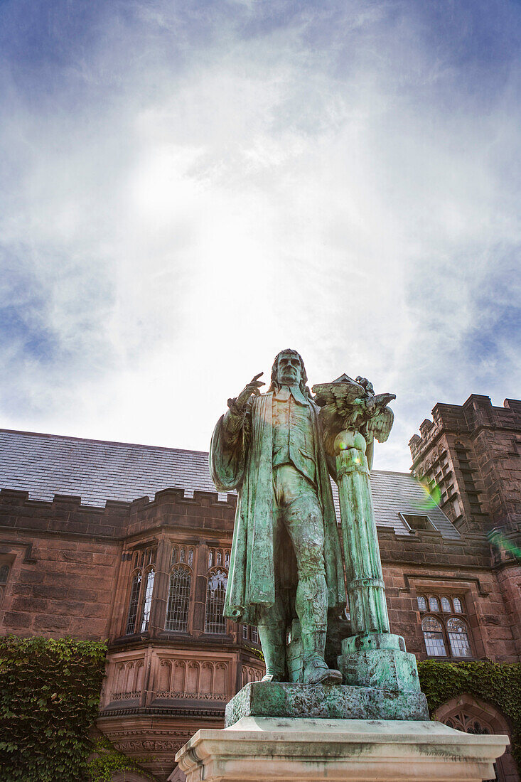 John Witherspoon Statue, Ostpyne Hall, Princeton Universität, Princeton, New Jersey, USA