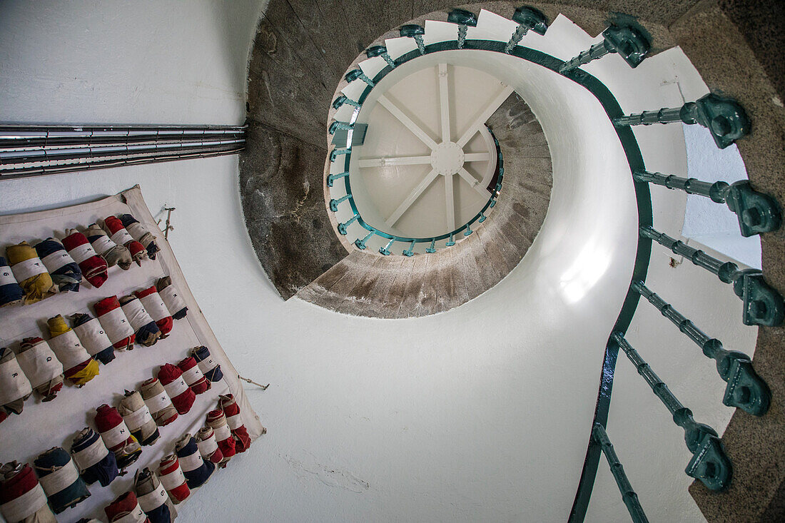 interior of the lighthouse on fanad peninsula, shannag, county donegal, ireland