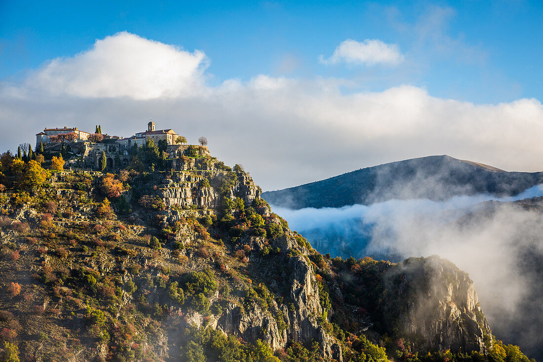 village of gourdon, alpes-maritimes, provence-alpes-cote d'azur (06), france