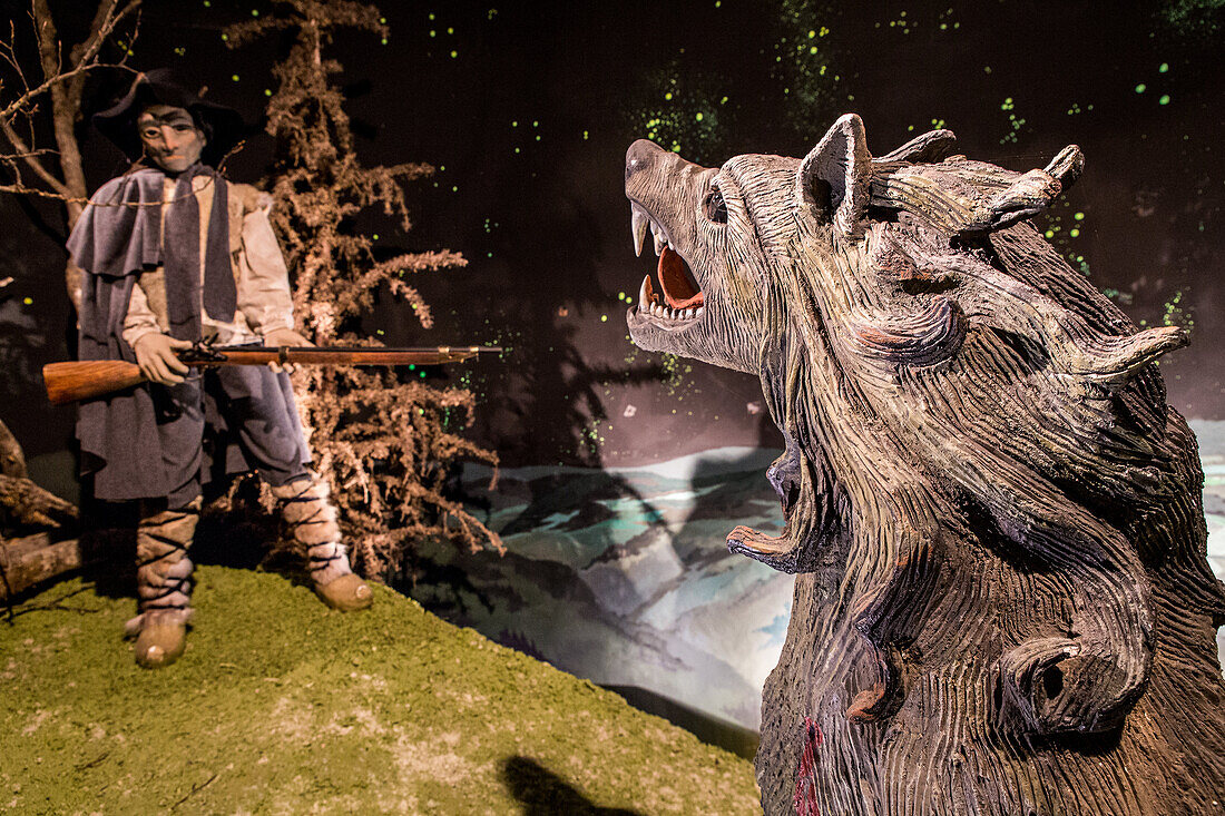 the fantastic museum of the man-eater of gevaudan, saugues (43), haute loire, auvergne rhone alpes region, france