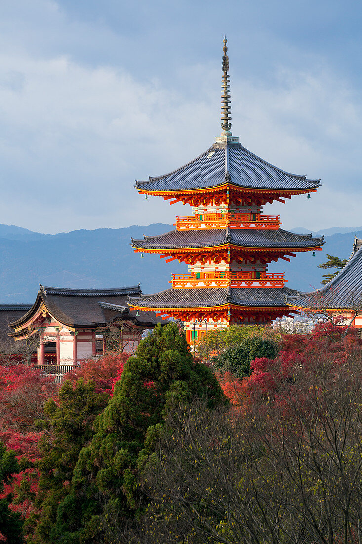 Kiyomizu-dera temple, UNESCO World Heritage Site, Kyoto, Honshu, Japan, Asia