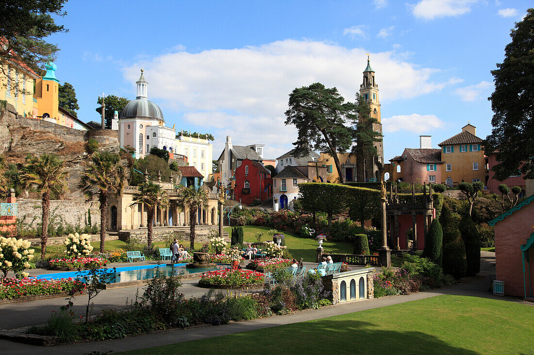 Portmeirion Village, Gwynedd, North Wales, Wales, United Kingdom, Europe