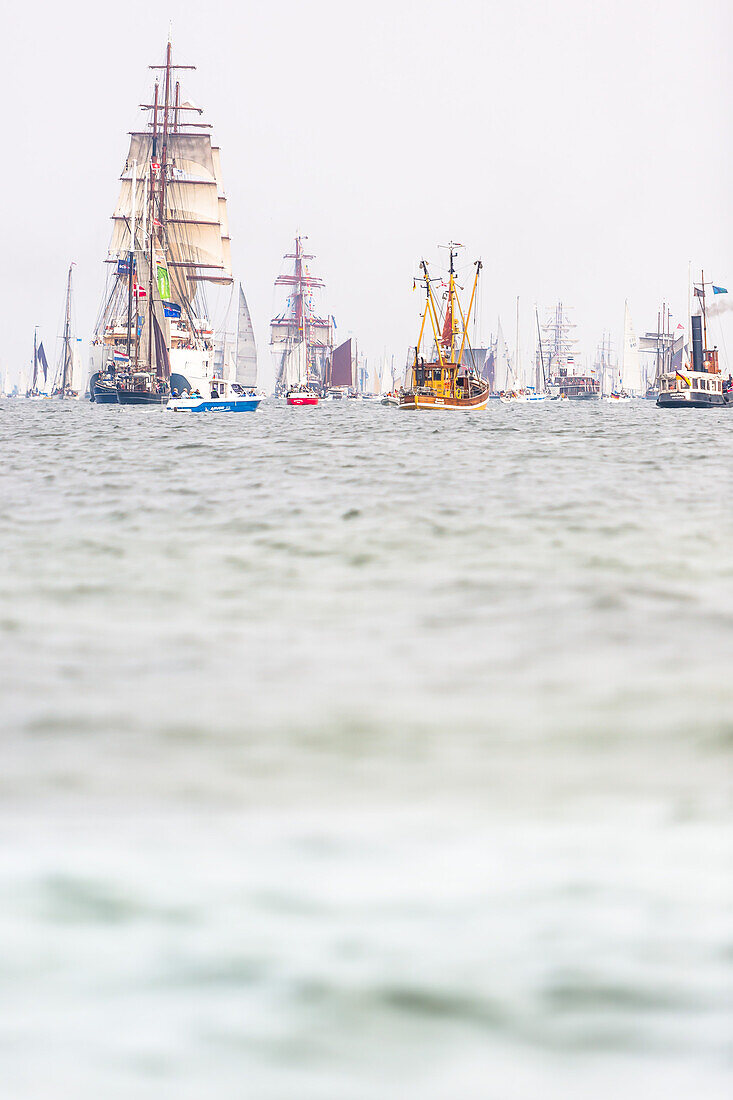 sailingship, sailingships, Windjammerparade, Kiel Week, Baltic Sea, Kiel, Kiel fjord, Schleswig Holstein, Germany