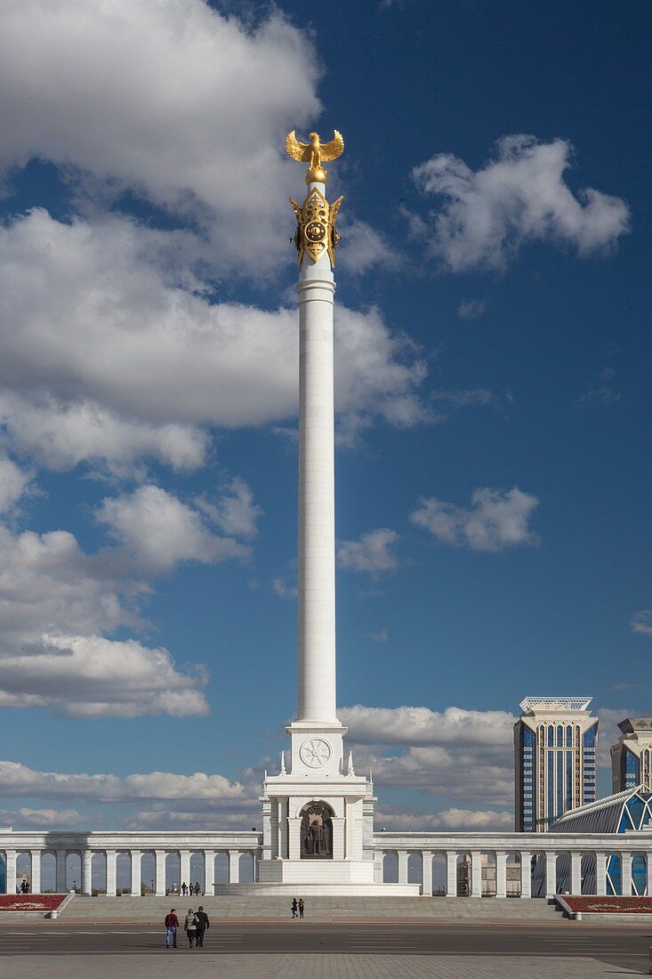 Kazakhstan, Astana City, New Administrative City Skyline, Akorda President Palace,Shooting point: Pyramid area