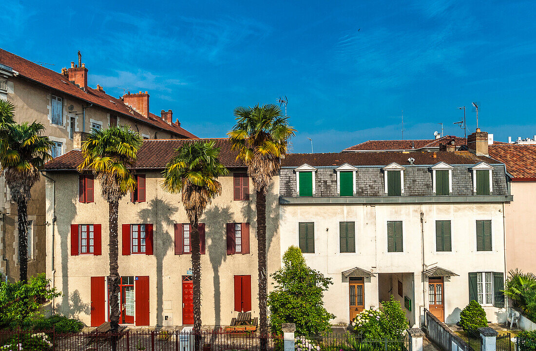 France, Landes, thermal city of Dax, housing buildings in the city centre