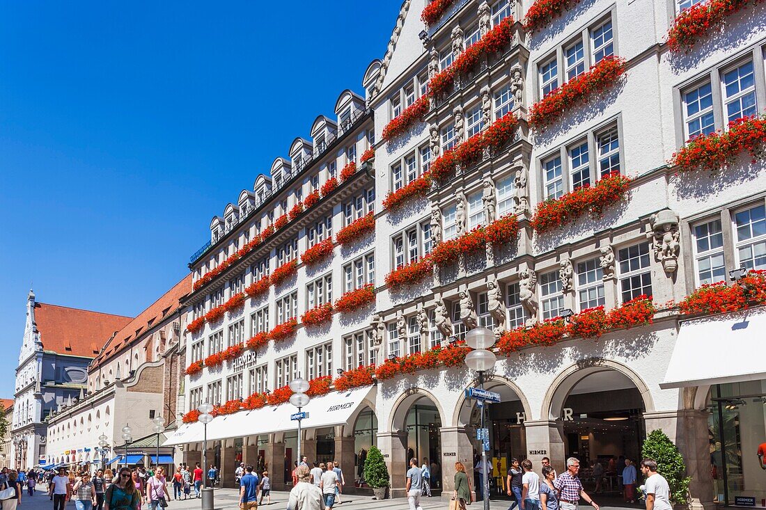 Germany, Bavaria, Munich, Neuhauser strasse Shopping Street