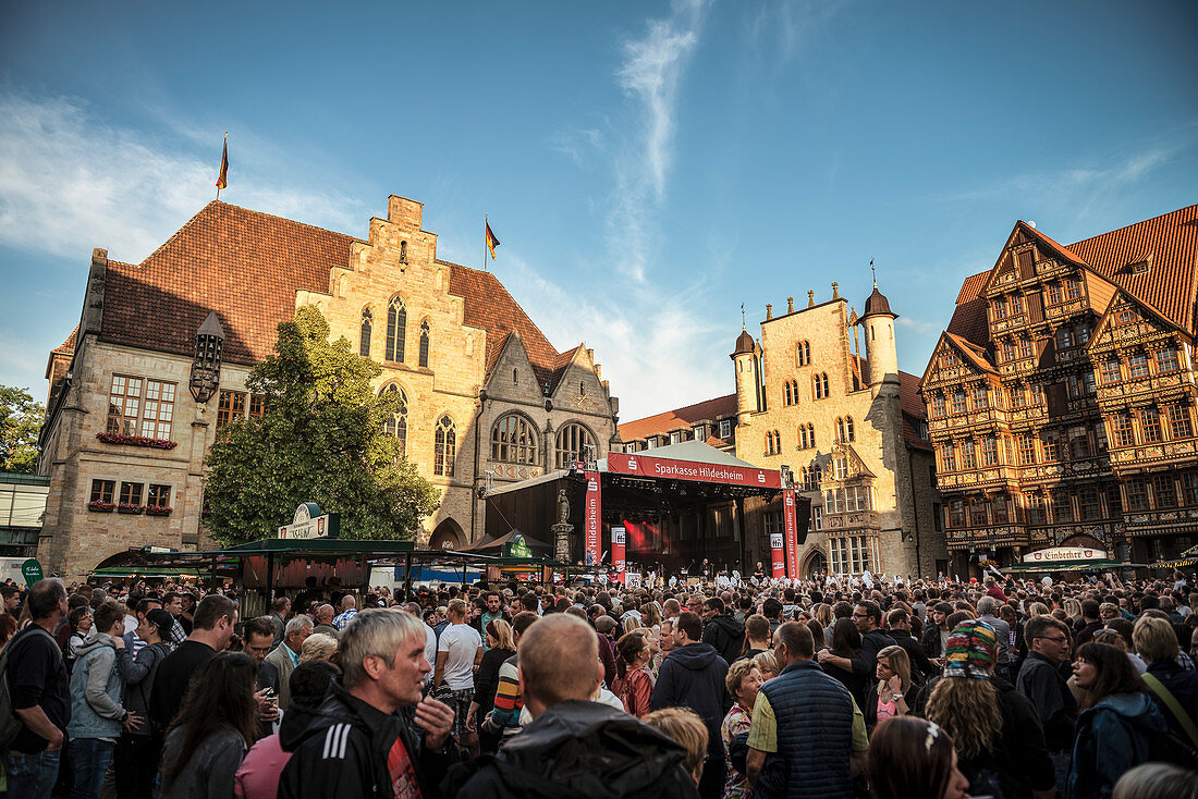 Hildesheim historic Old Town, marketplace, Lower Saxony, Germany