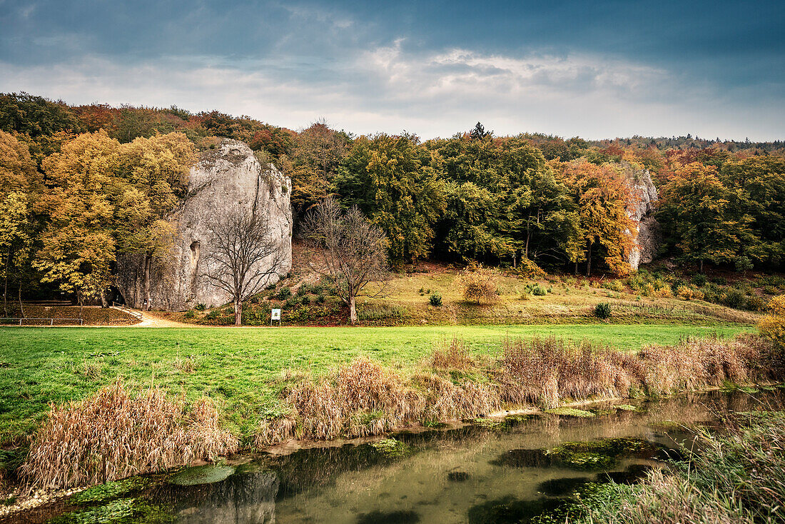 UNESCO World Heritage Ice Age Caves of the Swabian Alb, „Hohler Fels“ Cave (where „Venzs vom Hohlen Fels“ was found), Aach Valley, Baden-Wuerttemberg, Germany