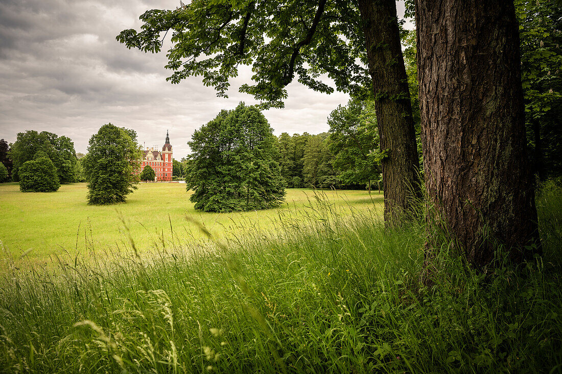 UNESCO Welterbe Muskauer Park - Fürst Pückler Park, Neues Schloss, Bad Muskau, Lausitz, Sachsen, Deutschland