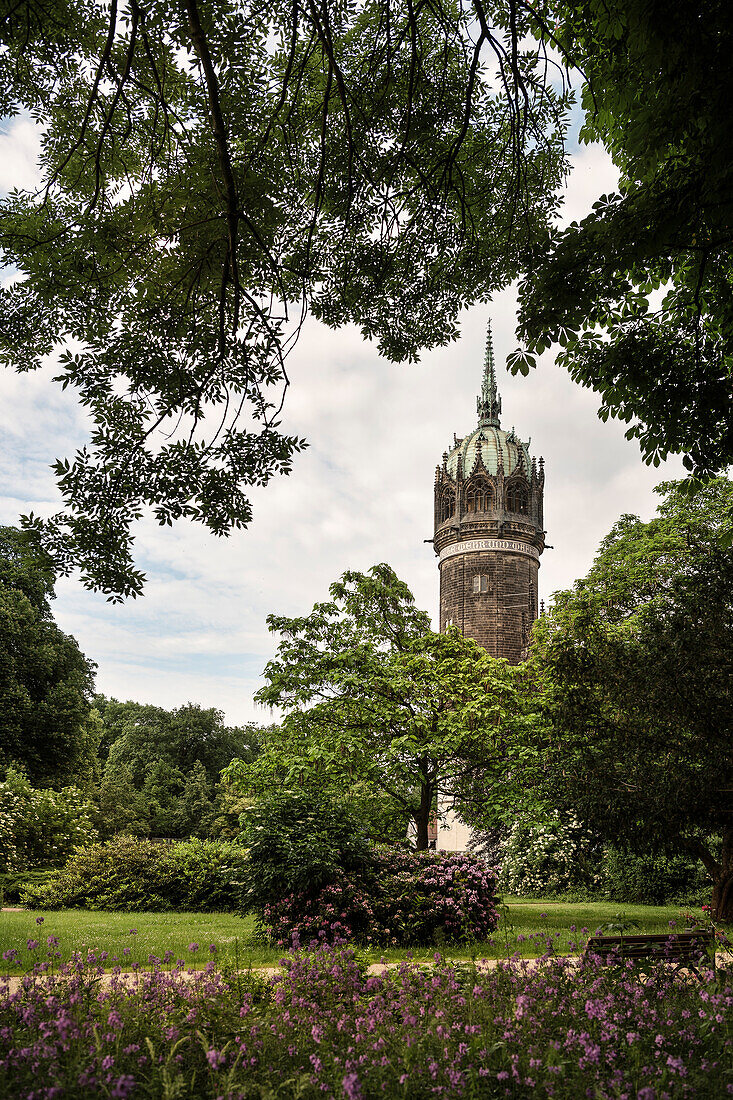 UNESCO Welterbe Lutherstädte, Schlosskirche in Lutherstadt Wittenberg, Sachsen-Anhalt, Deutschland