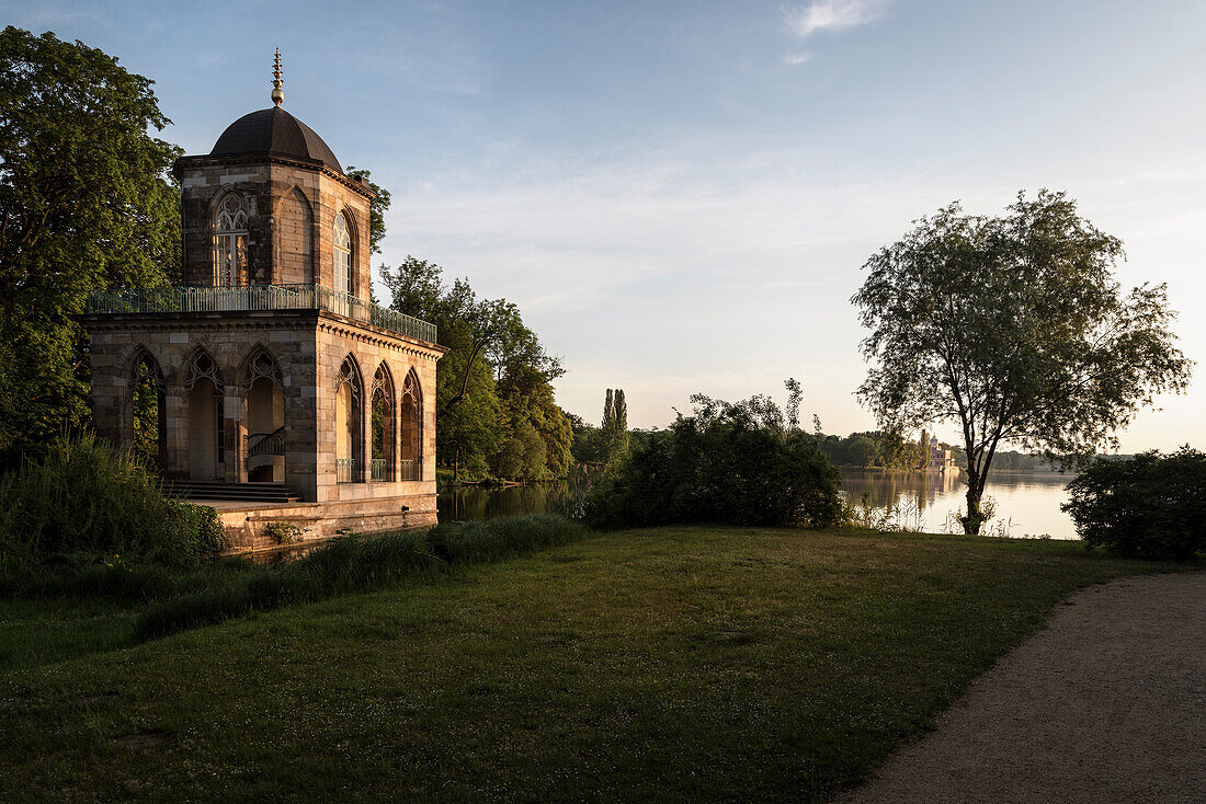UNESCO World Heritage Castles and Gardens of Potsdam, Gothic Library, New Garden at Holy Lake, Brandenburg, Germany