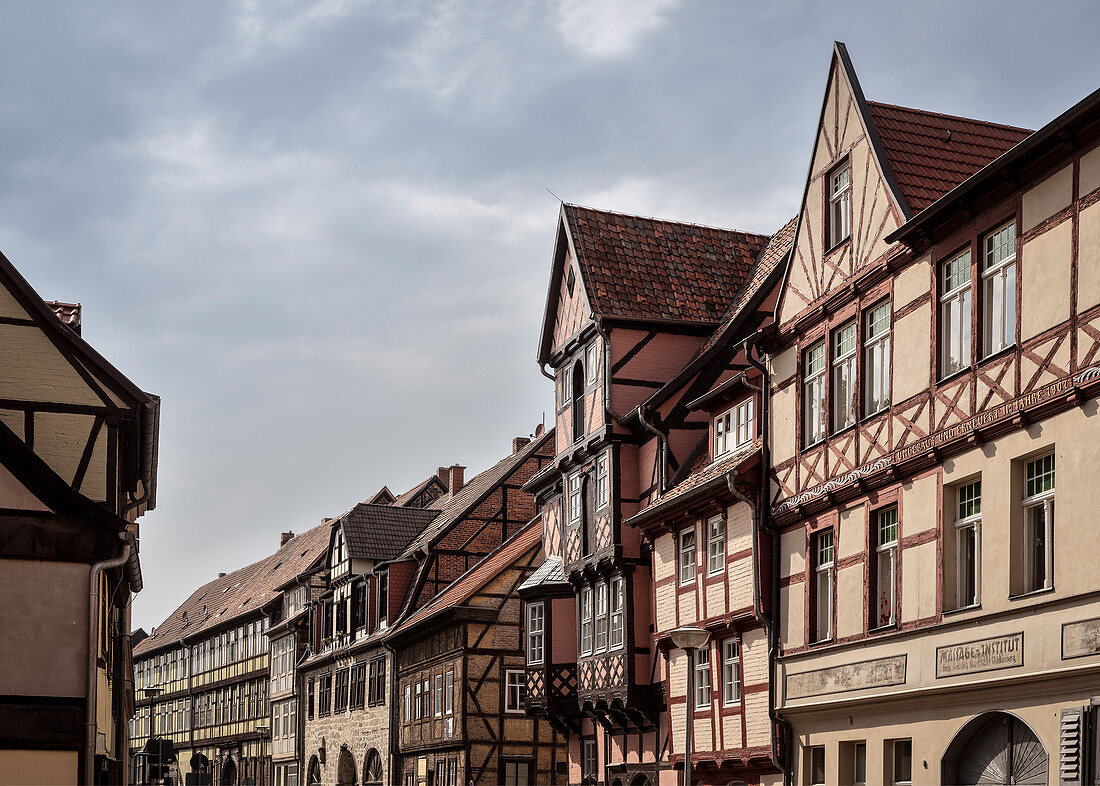 UNESCO Welterbe Fachwerkstadt Quedlinburg, Altstadt, Sachsen-Anhalt, Deutschland