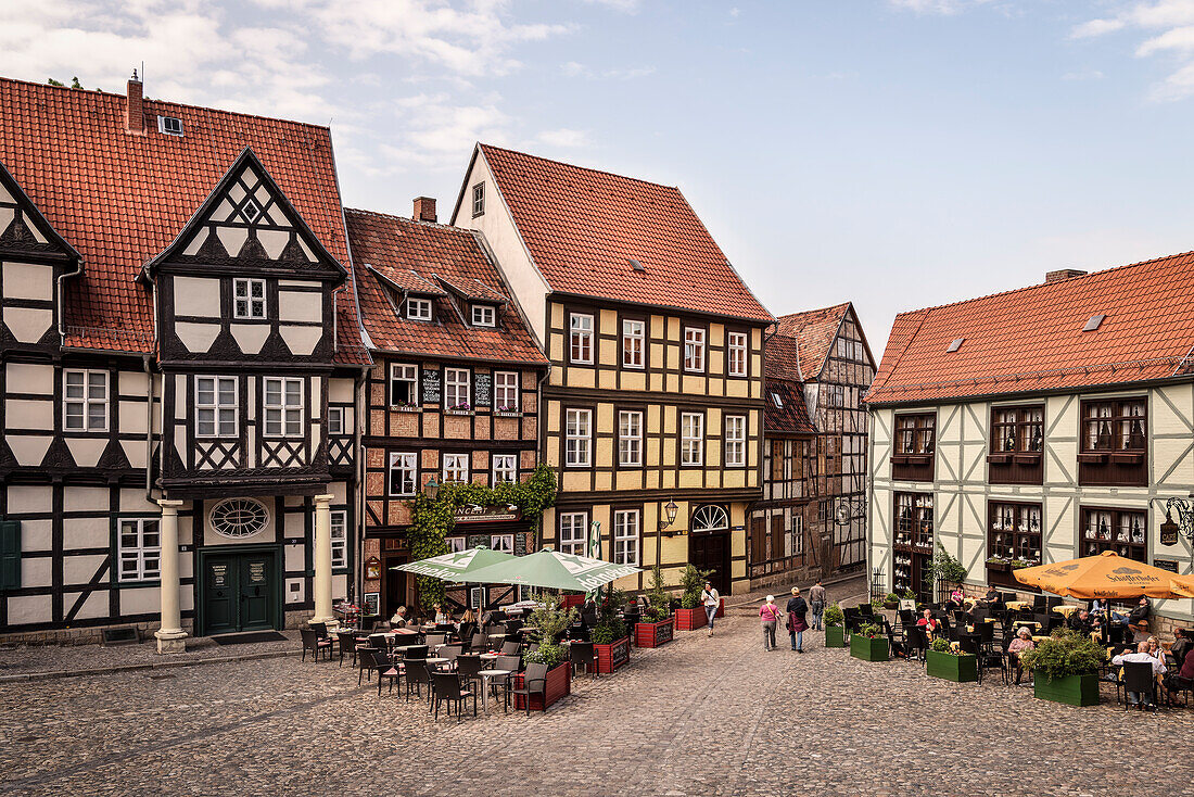 UNESCO World Heritage framework town Quedlinburg, historic town center, Saxony-Anhalt, Germany