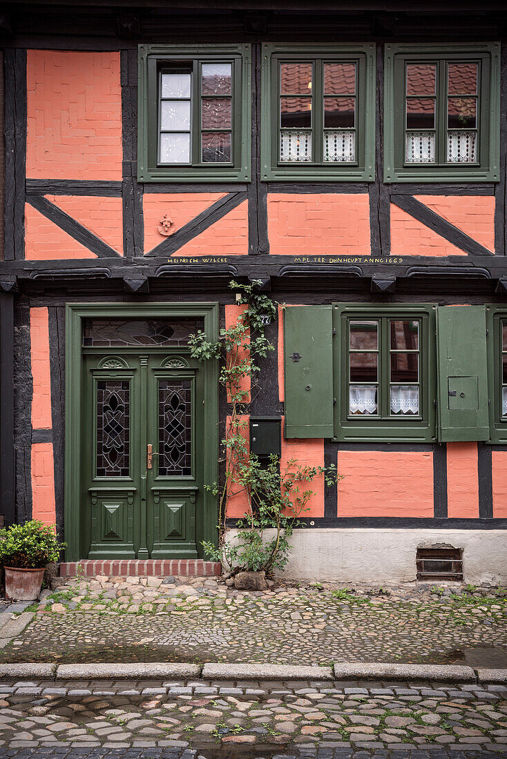 UNESCO Welterbe Fachwerkstadt Quedlinburg, Altstadt, Sachsen-Anhalt, Deutschland