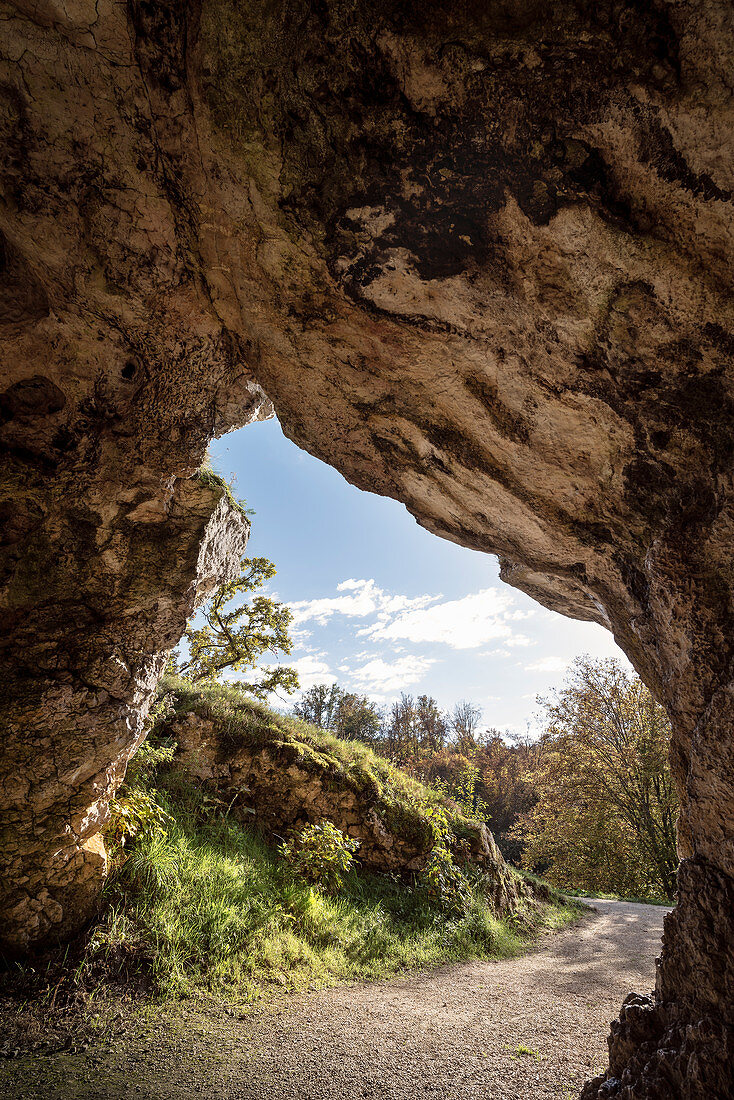 UNESCO Welterbe Eiszeitliche Höhlen der Schwäbischen Alb, Lonetal, Schwäbische Alb, Baden-Württemberg, Deutschland