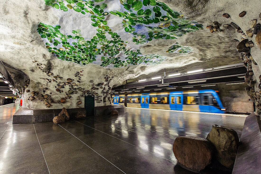 Kunst in den U-Bahnstationen , Stockholm, Schweden