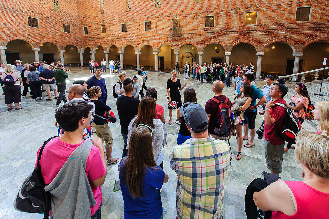 Touristenführungen im Stadshuset Rathaus , Stockholm, Schweden