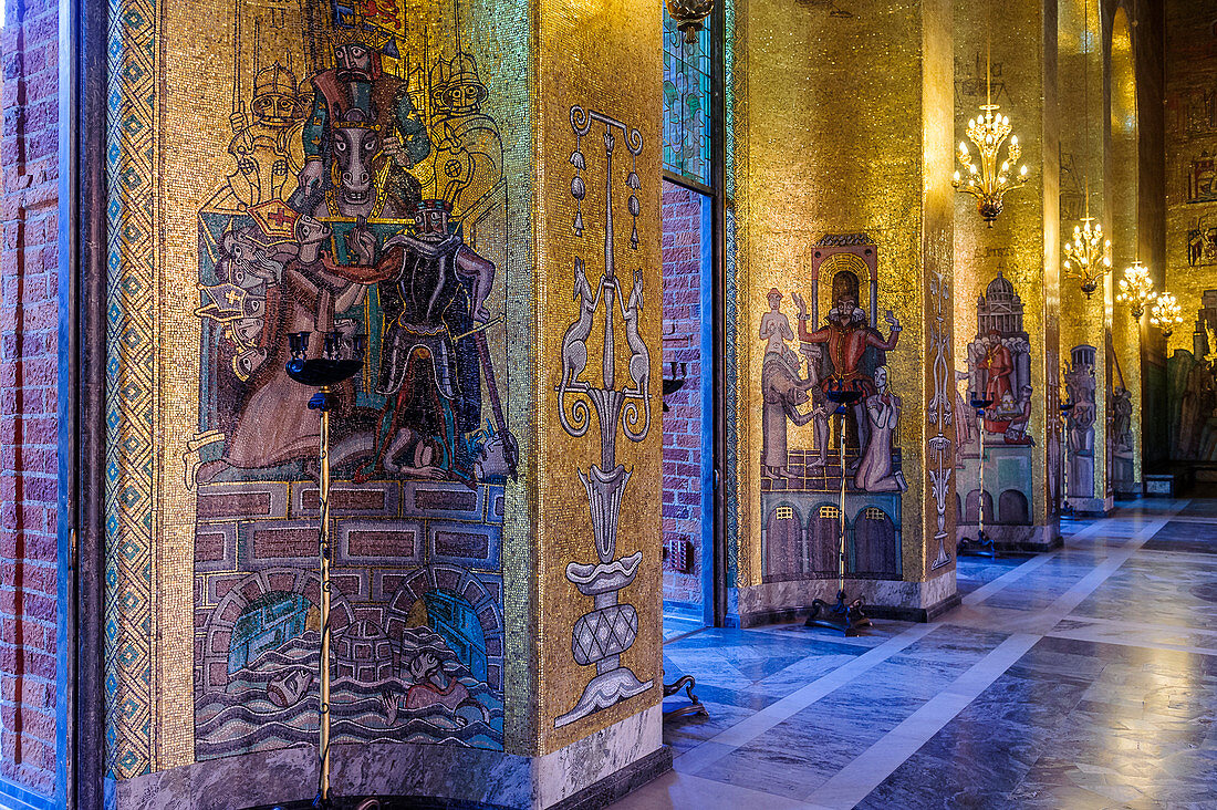 Golden Hall in the Stadshuset Rathaus, Stockholm, Sweden