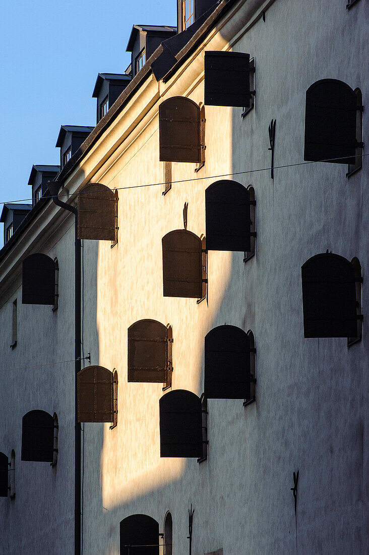 Theater Museum with open windows, Stockholm, Sweden