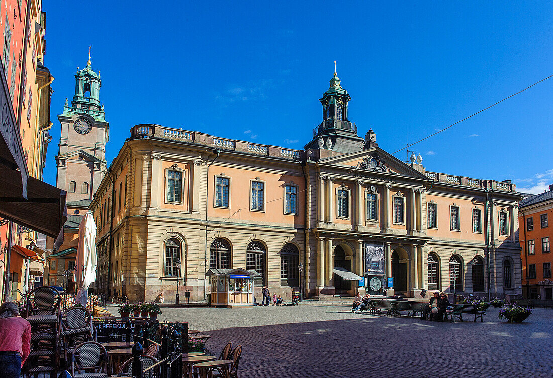 Nobelmuseum am Stortorget in der Altstadt Gamla Stan , Stockholm, Schweden