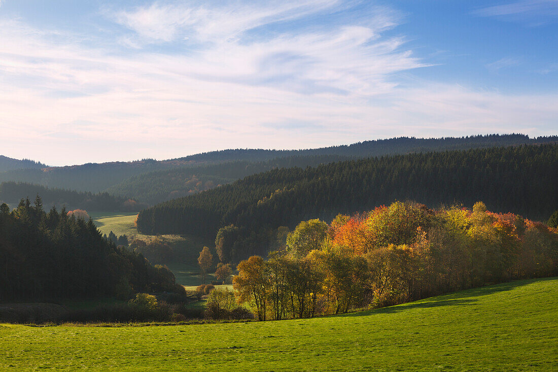 Landscape near Nuerburg, Eifel, Rhineland-Palatinate, Germany