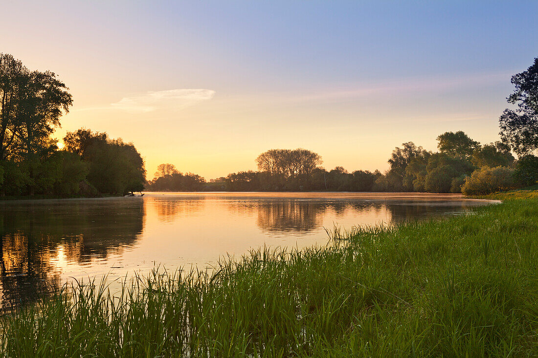 Birtener Altrhein, old arm of the Rhine river, near Xanten, Lower Rhine, North-Rhine Westphalia, Germany