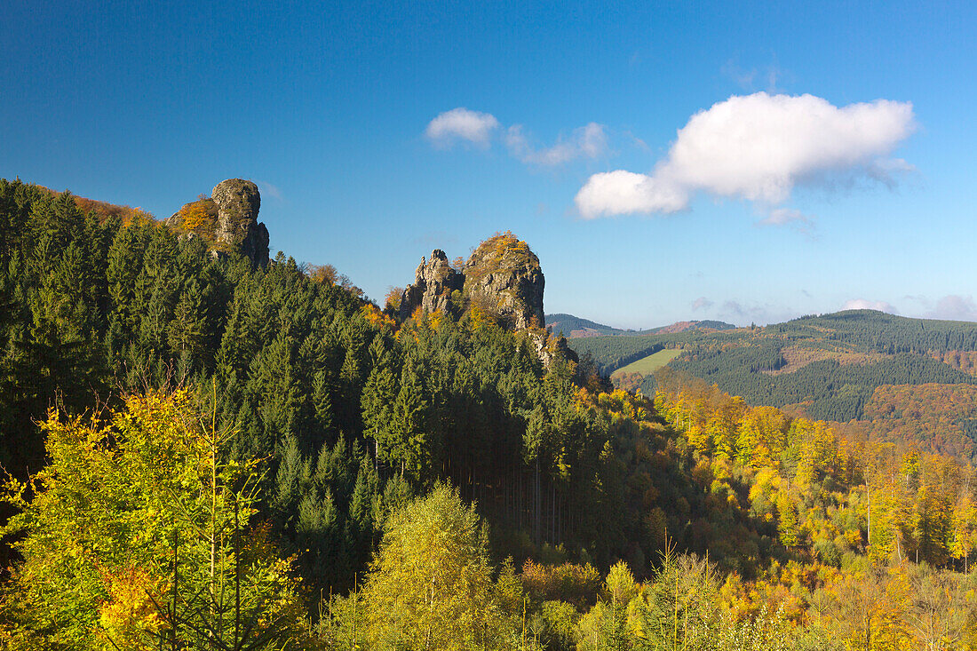 Bruchhauser Steine, bei Olsberg, Rothaarsteig, Rothaargebirge, Sauerland, Nordrhein-Westfalen, Deutschland