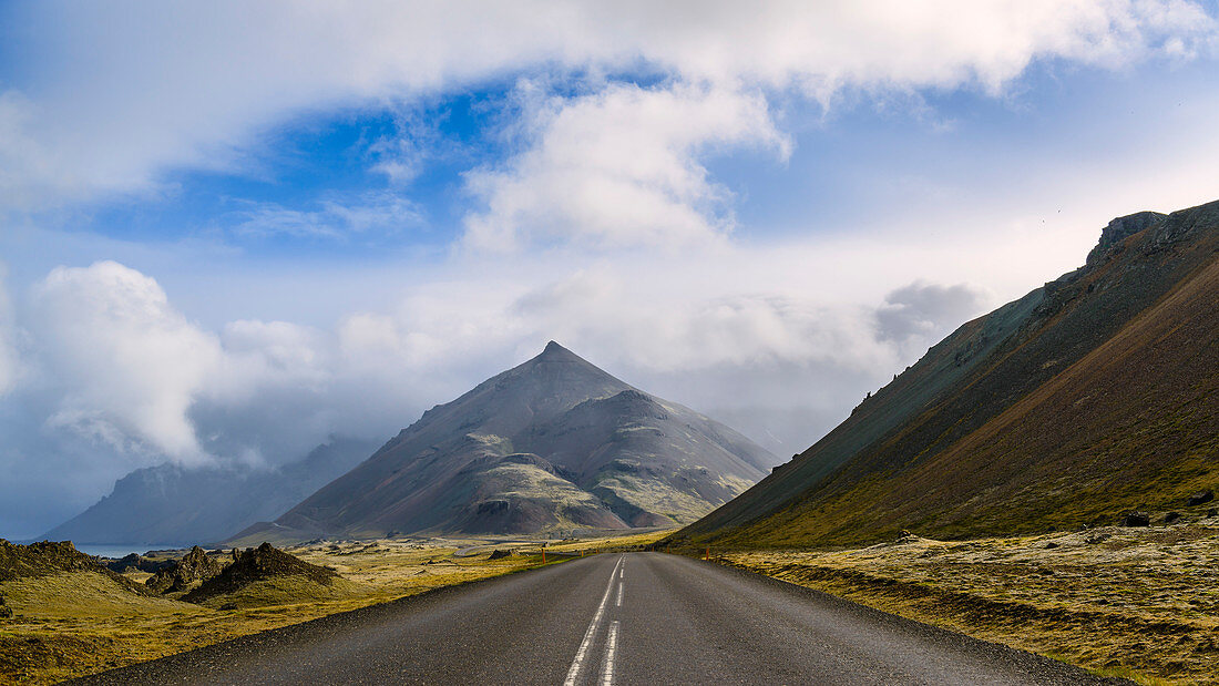 On the ringroad along the coastline of the eastfjords, Iceland
