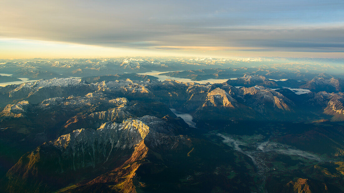 aerial shot of the alps, Tirol, Austria