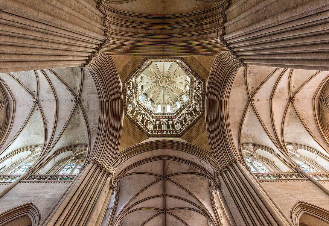 Normandy, Manche, Notre Dame de Coutances Cathedral, crossing and lantern tower (Historical Monument)