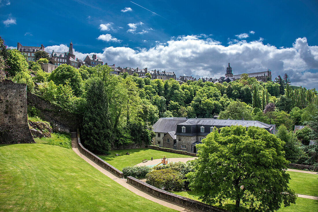 Brittany, Fougeres, green spaces and uptown (on the way to Santiago de Compostela)