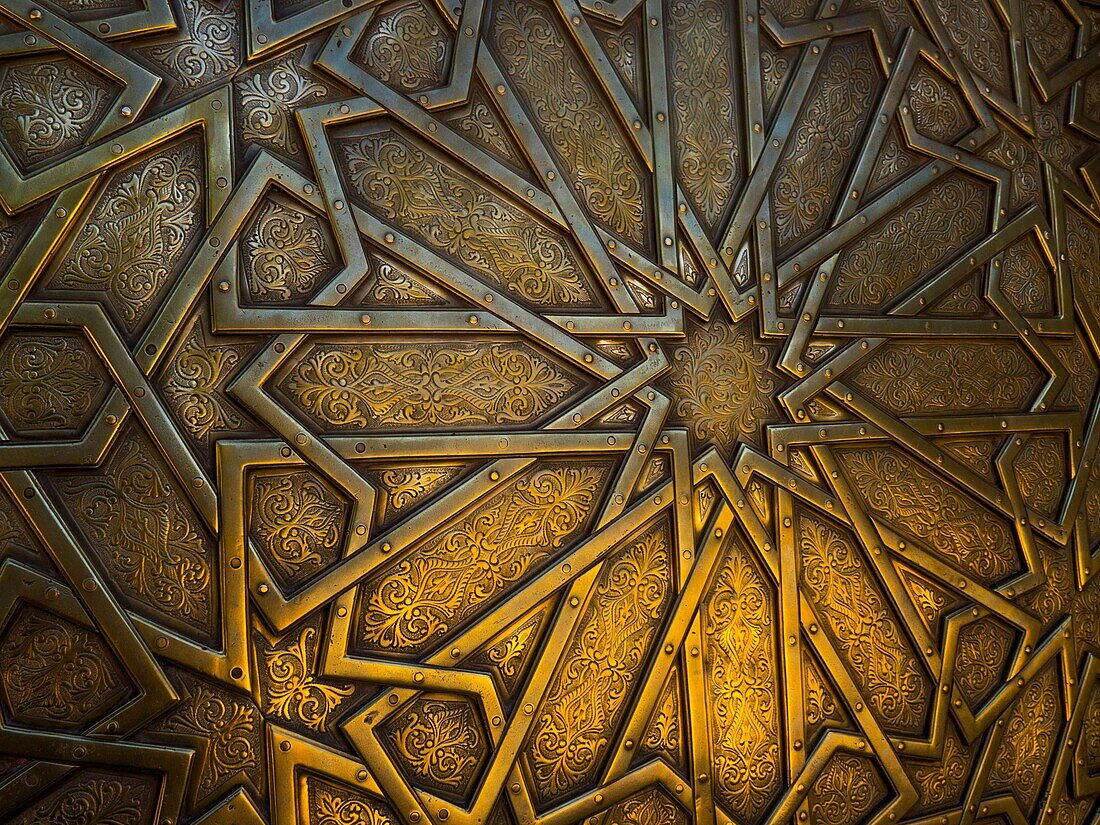 Morocco, Fes, door to the King's Palace at Fes