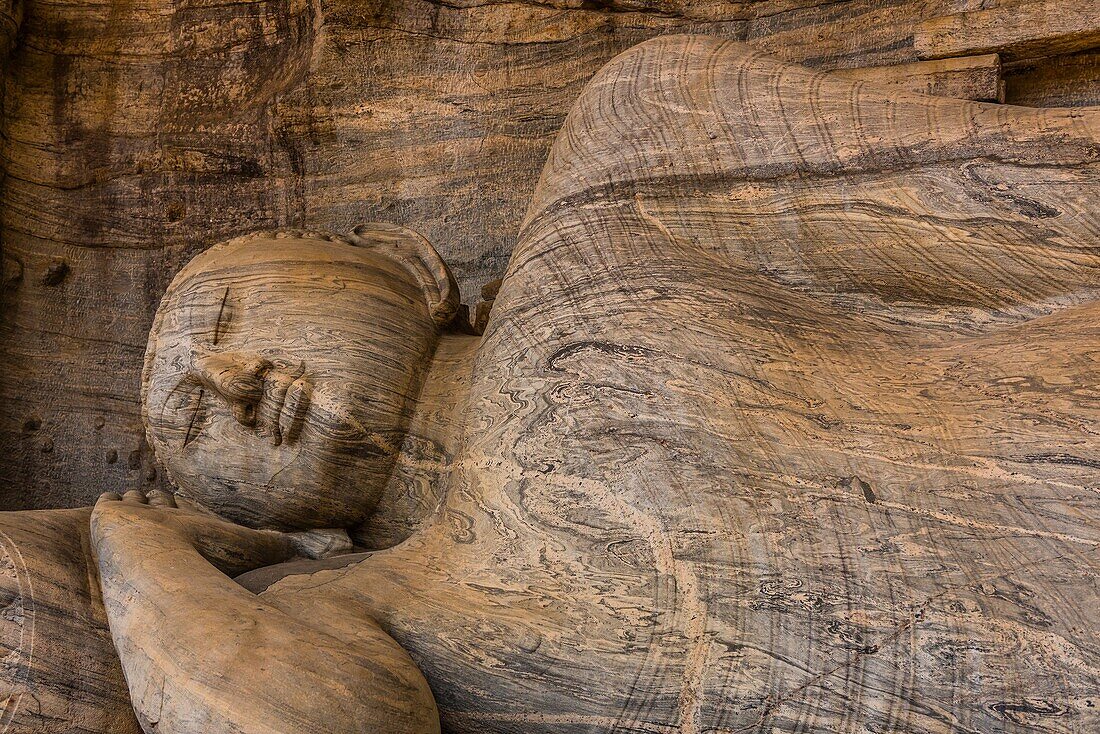 Reclining Buddha, Gal Vihara, Ruins of ancient city, Polonnaruwa, Sri Lanka