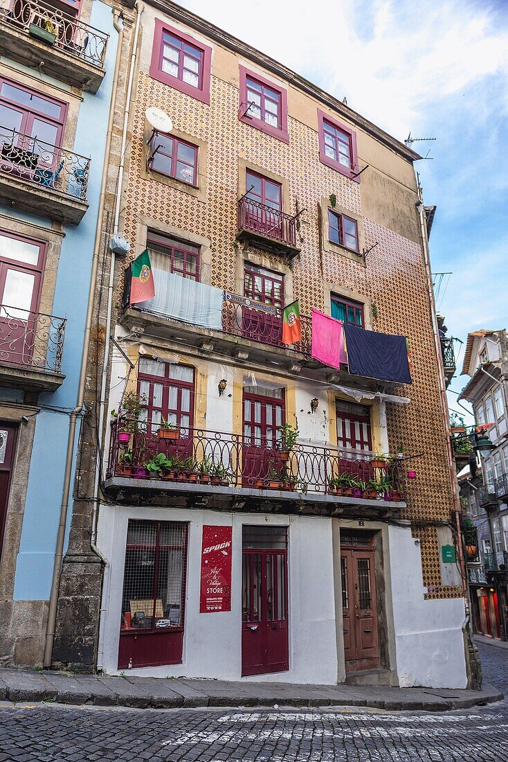 On Rua das Taipas street in Porto city on Iberian Peninsula, second largest city in Portugal