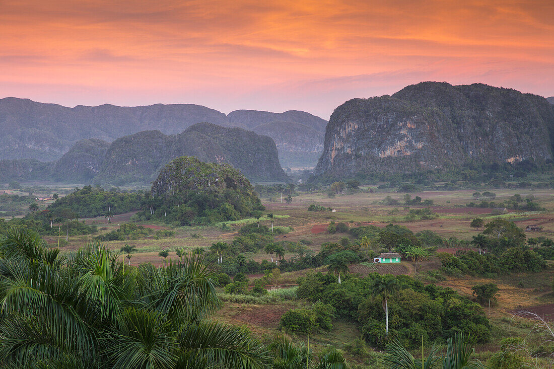 View of Vinales Valley, UNESCO World Heritage Site, Vinales, Pinar del Rio Province, Cuba, West Indies, Caribbean, Central America