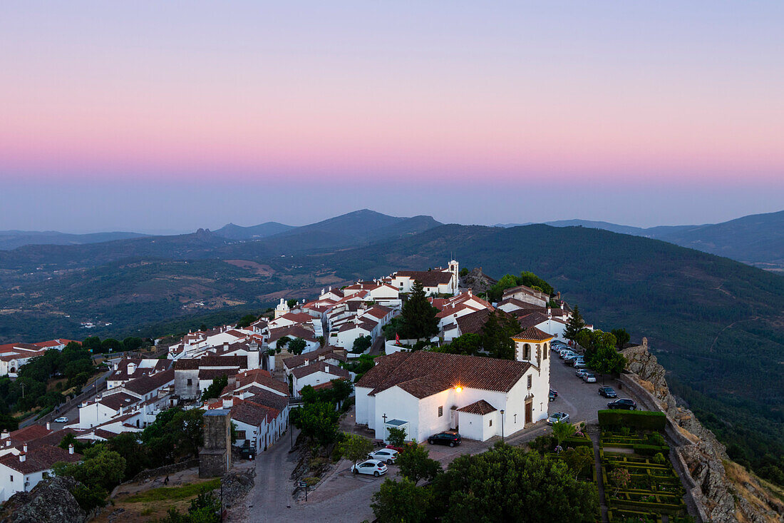 Marvao, a dramatic Portuguese medieval hill-top village in the Alentejo region bordering Spain, Portugal, Europe