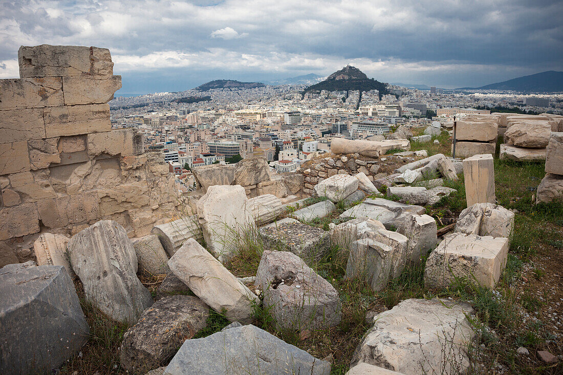 City looking north from the Acropolis, UNESCO World Heritage Site, Athens, Greece, Europe