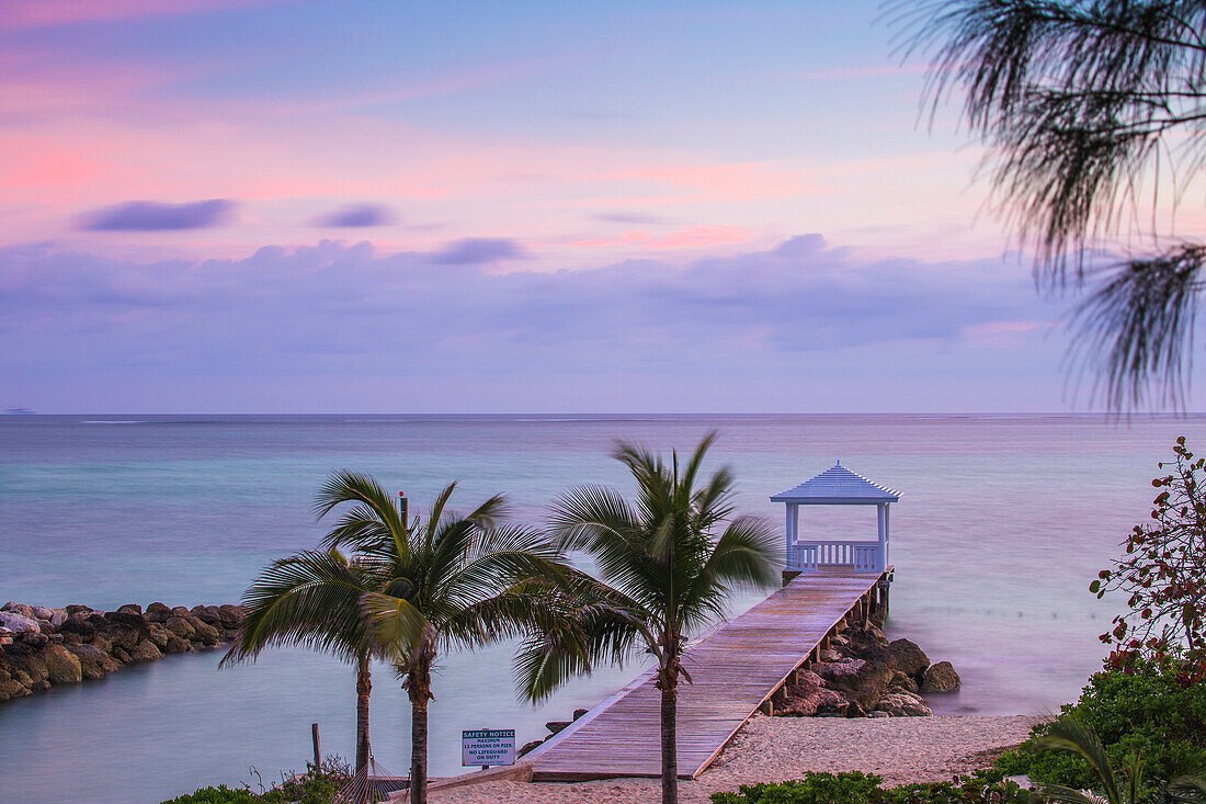 Pier on Providence Island, Bahamas, West Indies, Caribbean, Central America