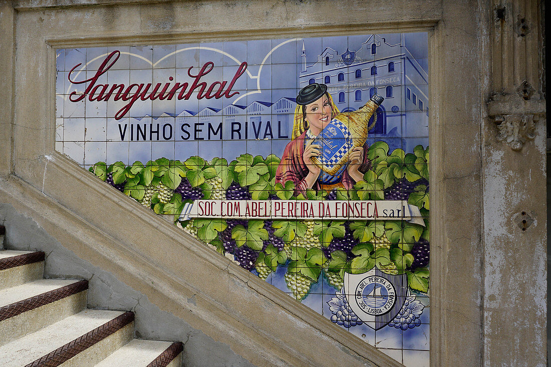 Advertising tiles, Porto, Portugal, Europe