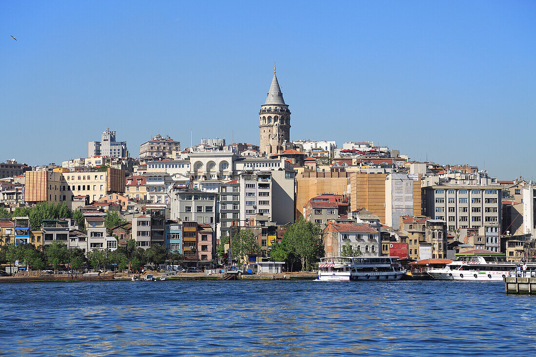 Galata Tower, Golden Horn, Beyoglu District, Istanbul, Turkey, Europe