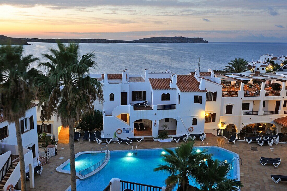 Tramontana Park Hotel at Platges de Fornells, seaside resort, Menorca, Balearic Islands, Spain, Europe.