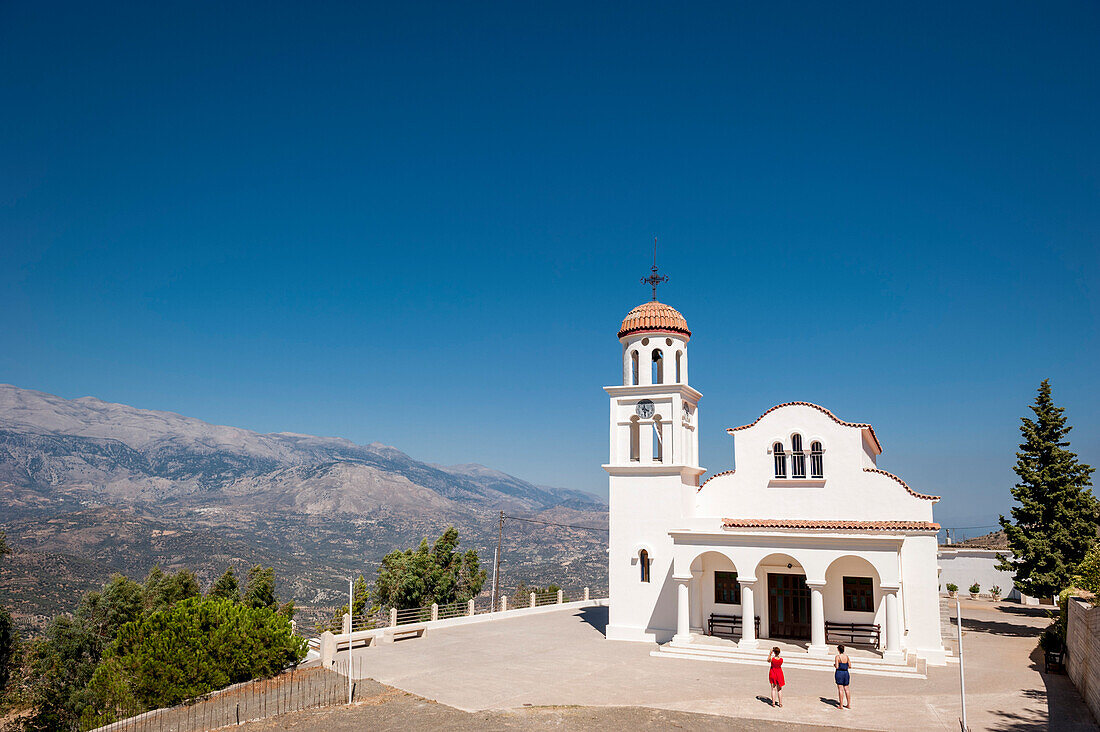 Church near Melambes, Agia Galini, Crete, Greece, Europe