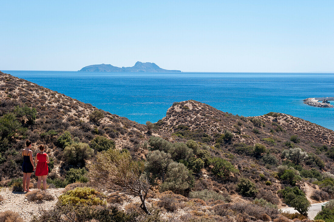 Bucht, Küstenlandschaft mit Meerblick, Agia Galini, Kreta, Griechenland