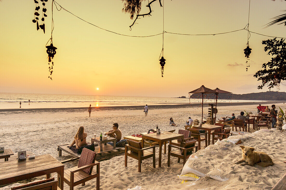 J.J. Seafood Restaurant, Long Beach, Ao Yai, sunset, Koh Phayam, Thailand