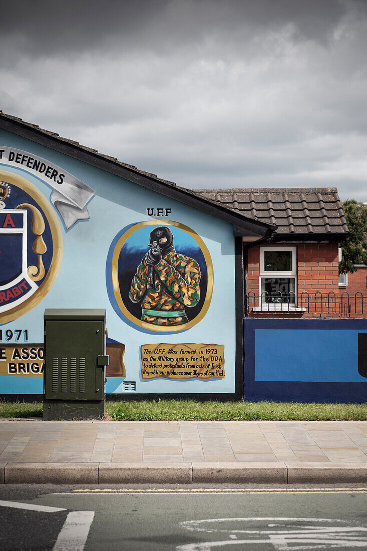 Wandbilder (sog. Murals), Bürgerkrieg, östliches Belfast, Nordirland, Vereinigtes Königreich Großbritannien, UK, Europa