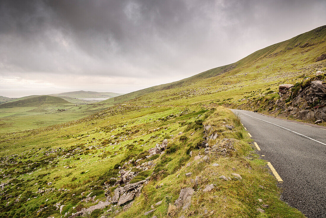 street at Connor Pass, Dingle Peninsula, County Kerry, Ireland, Wild Atlantic Way, Europe